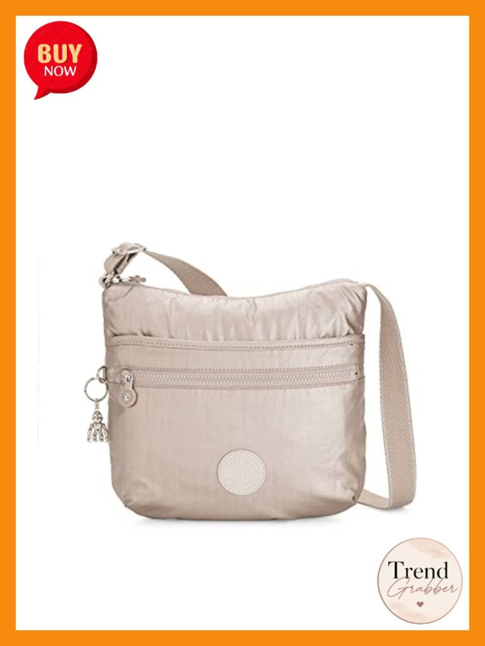 Kipling Arto Crossbody Bag Lightweight Nylon Everyday Travel Purse